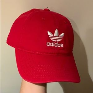 Authentic Adidas logo strapback Cap / Hat (red)